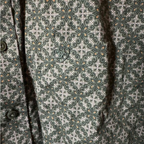 Ariat Men's Wyatt Stretch Classic Fit Long Sleeve Button-Down Western Shirt XXL - Picture 12 of 14